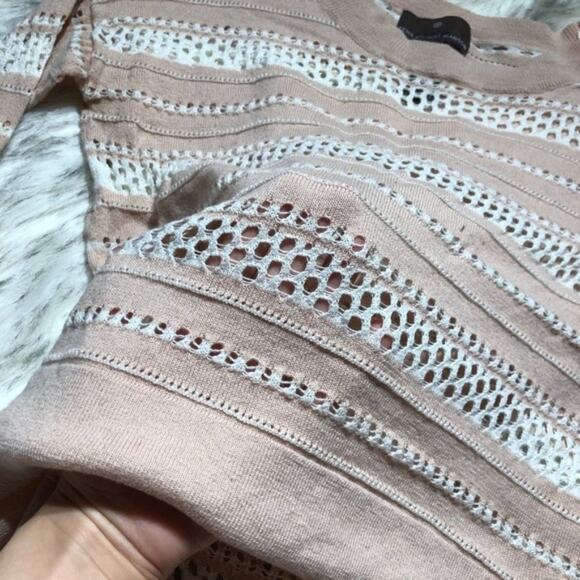 Fenn Wright Manson Womens Striped Pink White Sweater XS Kawaii - Picture 7 of 7